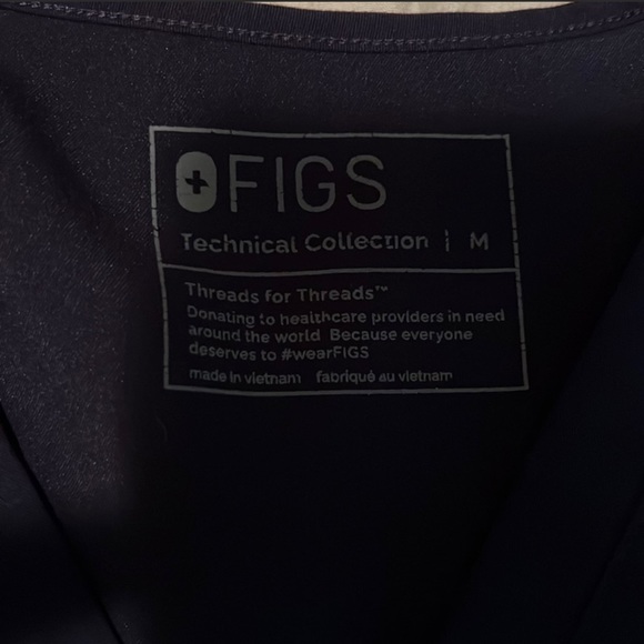 Figs Navy Scrub Top - Picture 2 of 6